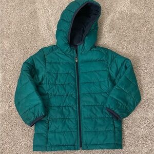 Boys green puffer jacket